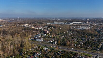 Chorzów view from drone 