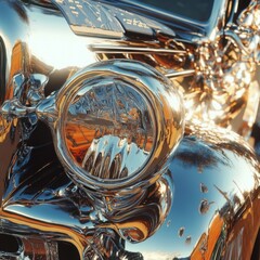 vintage car headlight