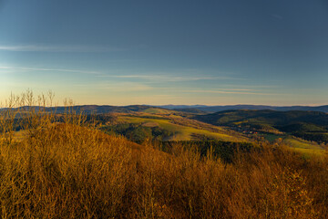 Panorama z Cergowej w Beskidzie niskim