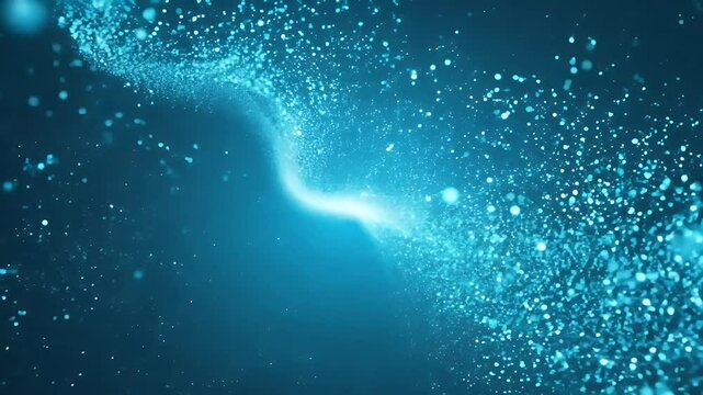 bokeh effects making ideal sci fi futuristic es particle abstract sparkle glistering background three-dimensional glow stream light digital space energy macrocosm dot point fantastic datum