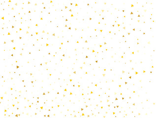 Luxury Gold Triangular Confetti Background. Vector illustration