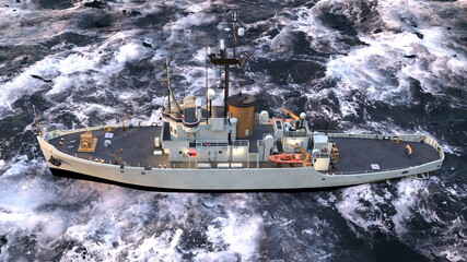 艦艇　3DCGレンダリング © tsuneomp