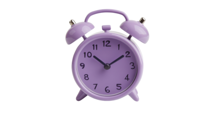 Purple alarm clock transparent background