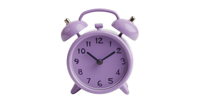 Purple alarm clock transparent background