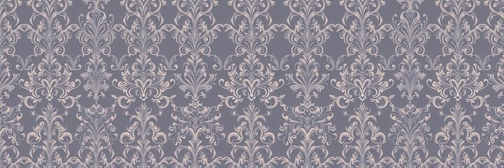 Elegant and intricate damask seamless vector pattern design for backgrounds, wallpaper, fabrics, textiles, and invitations, wallpaper, textiles
