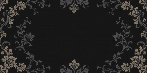 Elegant and stylish luxury charcoal floral wallpaper with intricate flower pattern and rich texture, texture, floral