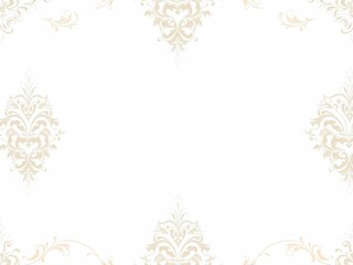 Elegant white damask wallpaper featuring intricate floral patterns, white, floral