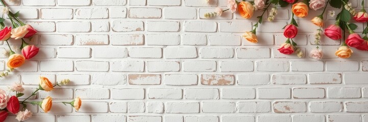 Vintage style artificial flowers wall background, perfect for retro-themed events or photography shoots, vintage style, themed