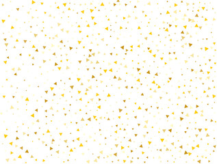 Luxury Gold Triangular Confetti Background. Vector illustration