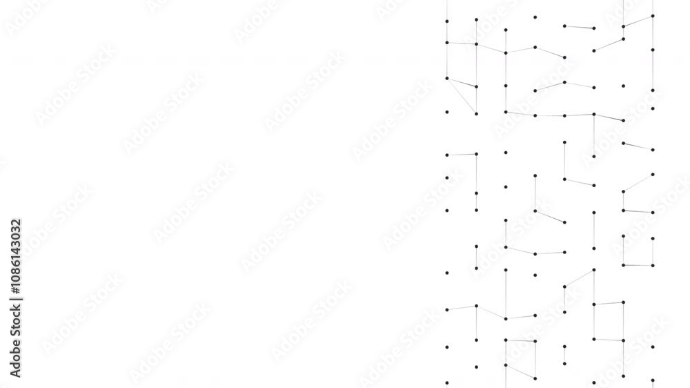 Poster Plexus loop animation background. Information technology or science background. Connected dots. 4k video