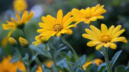 Yellow Flowers In The Garden