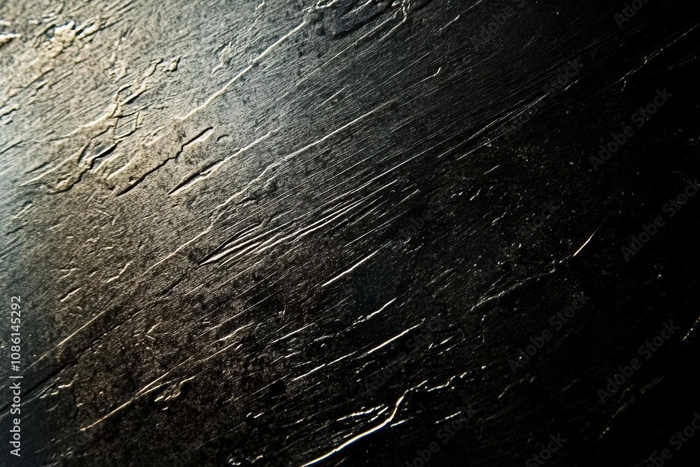Poster abstract black and silver texture: a glimpse into the depth of a surface