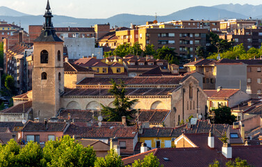 Calles de la ciudad de Segovia en Castilla y Le&oacute;n, Espa&ntilde;a