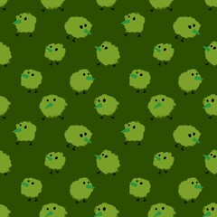 Easter chicken seamless birds pattern for wrapping paper and fabrics
