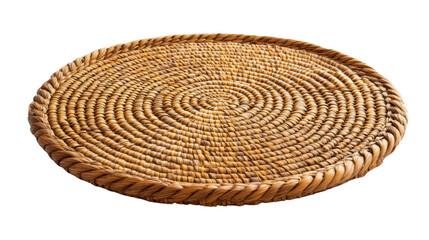 Fototapeta premium Woven rattan mat transparent background