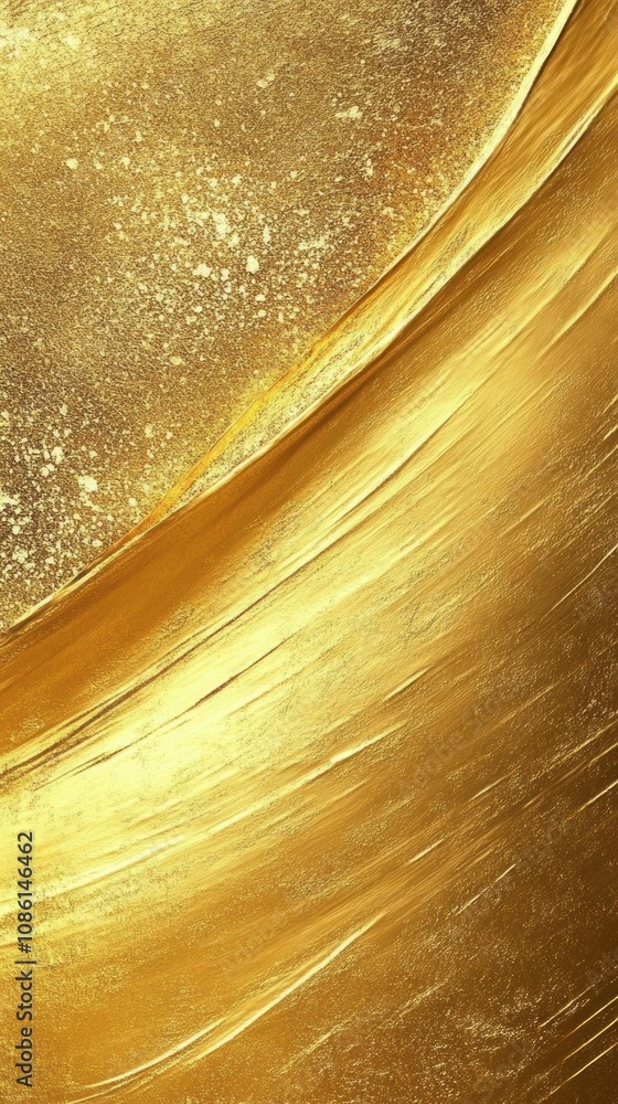 Poster golden abstract background with textured lines