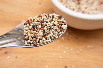 super view of quinoa grains