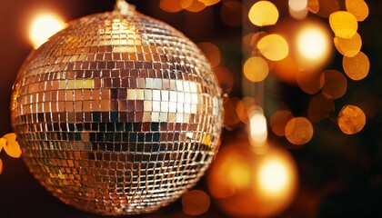 Obraz premium stylish disco ball decorated for new year s eve