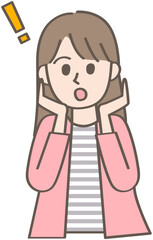 Obraz premium 人物, ベクター, イラスト, 上半身, ポーズ, 日本人, 白バック, シンプル, かわいい, 驚く, びっくり, リアクション, アテンション, 人, 人々, 男, 女, 男の人, 女の人, 男性, 女性, 若い