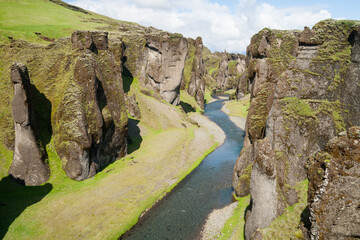 Fjadrargljufur canyon in Iceland