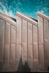 metal wall of a building