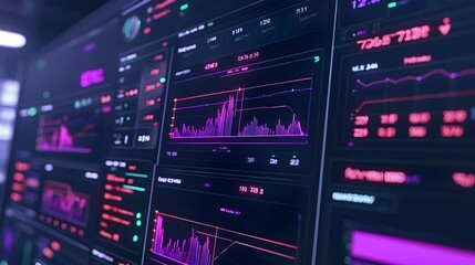 Fototapeta premium Digital Data Analysis Dashboard