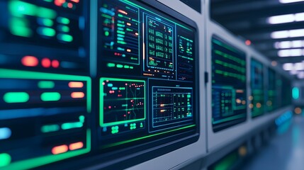 Futuristic Server Room Interface