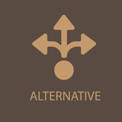 Alternative Icon. Choice Symbol - Vector