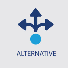 Alternative Icon. Choice Symbol - Vector