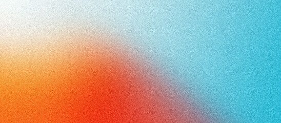 Orange blue color gradient background, grainy noise texture banner, poster header flyer cover backdrop design copy space