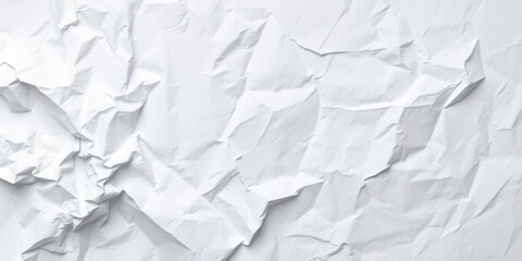Obraz premium Crumpled white paper with soft creases and folds, adding texture and depth, crumpled, background