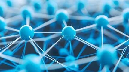 Abstract Blue Network Connection