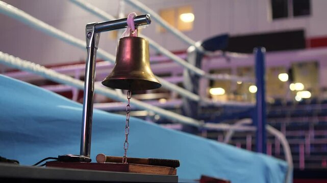Boxing bell ringing, calling fighters to the ring