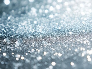 Shimmering Silver Glitter: A Festive Background