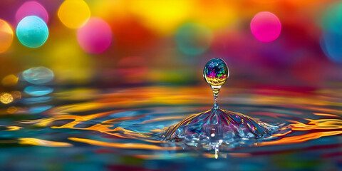 drops of water, ai generated.	