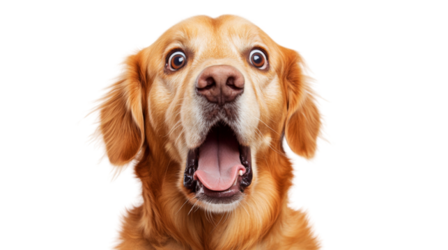 Surprised dog transparent background