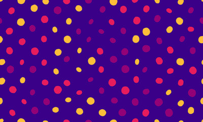 Abstract polka dot pattern with geometric circles, perfect for seamless textile prints, wallpaper, or modern poster backgrounds. A trendy and creative vector design.