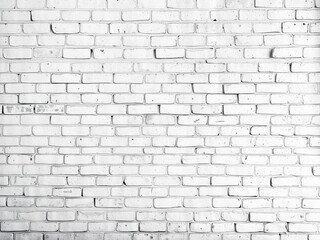 White grunge brick wall with textured surface, perfect for adding a rustic touch to any design project, backdrop, architecture