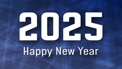 2025 Happy New Year on colorful background