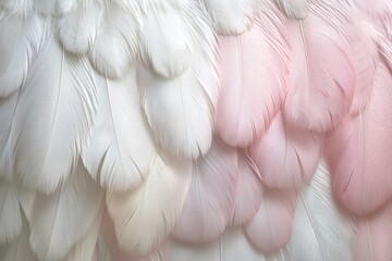 Fototapeta premium Delicate Feathers: A Close-Up of Soft Textures and Muted Colors
