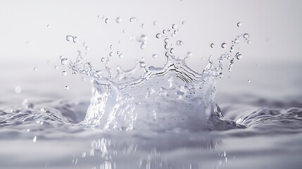 High-Speed Crystal Clear Water Splash Rippling Effect Captured Stunning Photography image