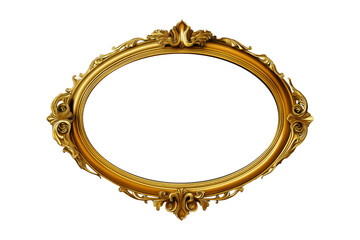 antique gold frame isolated on white