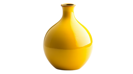 Yellow vase transparent background