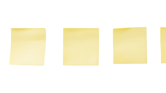 Yellow post-it note transparent background