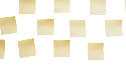 Yellow post-it note transparent background