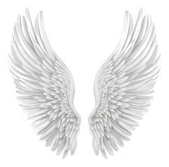 Obraz premium PNG Elegant white angel wings for artistic display