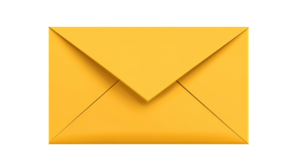 Yellow envelope transparent background