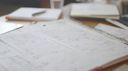 Detailed Workspace with Notes and Forms