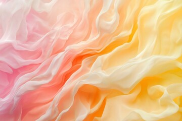 Obraz premium Gentle Waves of Color: A Soft Abstract Tapestry of Pink, Yellow, and White