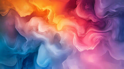 Obraz premium Modern liquid art with glowing tempera colors creating a topographical map effect, abstract and random. Abstract Liquid Art. Illustration